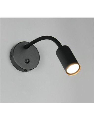 Aplique de pared orientable TARYN bombillas excl. 1x GU10 max. 5W IP20 Negro