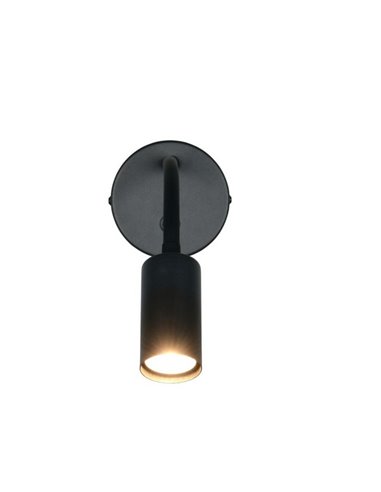 Aplique de pared orientable TARYN bombillas excl. 1x GU10 max. 5W IP20 Negro