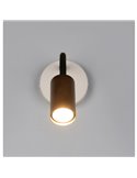 TARYN verstellbare Wandleuchte, Leuchtmittel nicht enthalten. 1x GU10 max. 5W IP20 Kaffeebraun