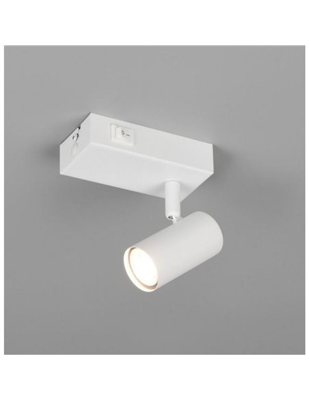 Spot orientable TARYN, pour mur ou plafond, ampoule non incluse (1 x GU10, 5 W max., blanc).
