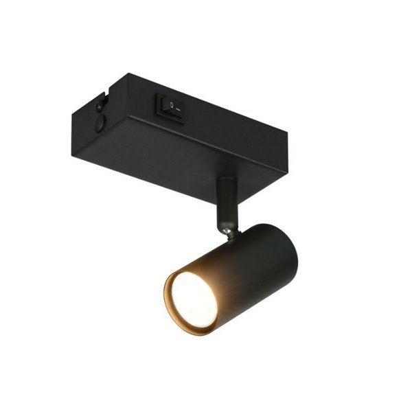 Foco de pared o techo TARYN orientable bombilla excl. 1x GU10 max. 5W Negro