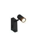 Spot mural ou plafonnier orientable TARYN, ampoule non incluse (1 x GU10 max. 5 W), noir