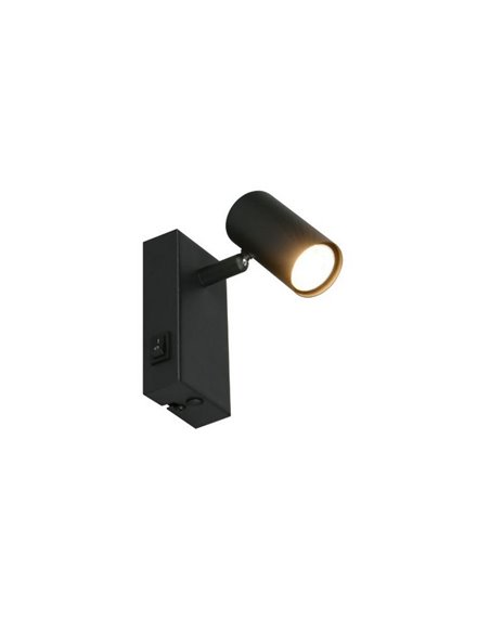 Foco de pared TARYN orientable bombilla excl. 1x GU10 max. 5W Negro