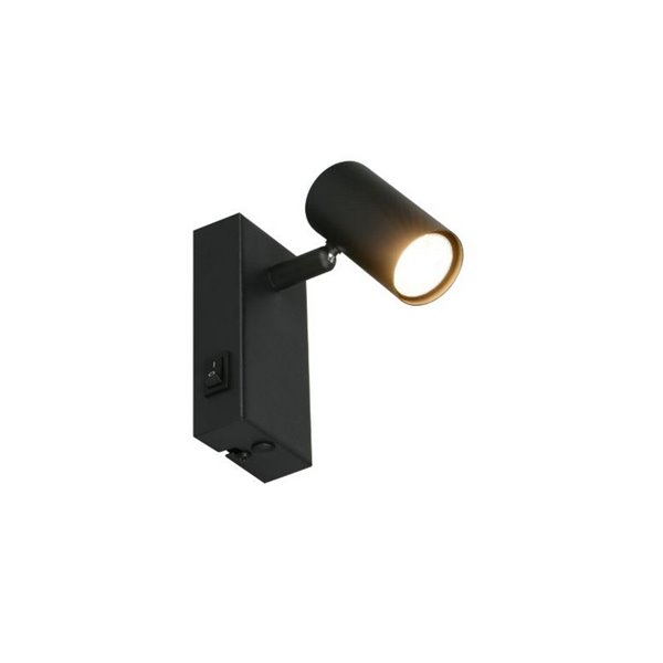 Foco de pared TARYN orientable bombilla excl. 1x GU10 max. 5W Negro