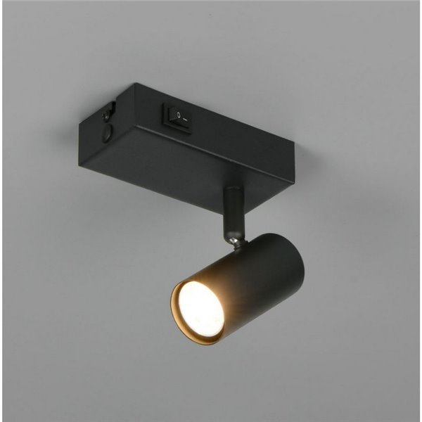 TARYN verstellbarer Wand- oder Deckenstrahler, Leuchtmittel nicht enthalten (1 x GU10 max. 5 W), Schwarz