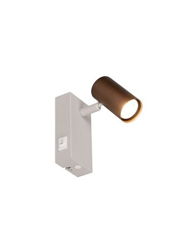 TARYN verstellbarer Wand-/Deckenspot, Leuchtmittel nicht enthalten (1 x GU10 max. 5 W), kaffeebraun