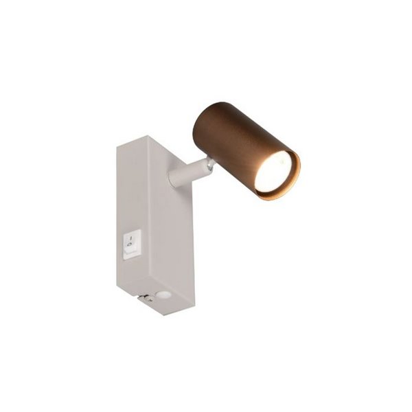 Refletor ajustável de parede/teto TARYN, lâmpada não incluída (1 x GU10 máx. 5W), cor café.