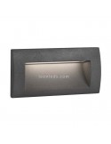 Empotrable LED Exterior rectangular Gris Sedna 2 | Baliza LED empotrable cuadrada moderna | LeonLeds Iluminación