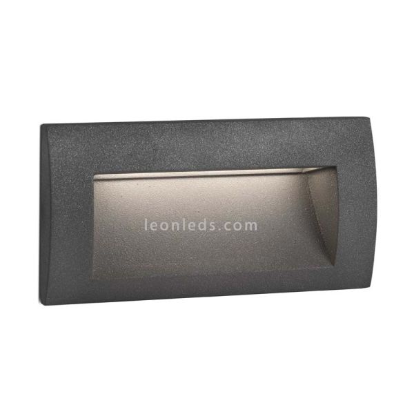 Empotrable LED Exterior rectangular Gris Sedna 2 | Baliza LED empotrable cuadrada moderna | LeonLeds Iluminación
