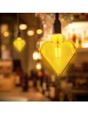 Bombilla de filamento LED con forma CORAZÓN E27, 4W equivale a 32W, 320Lm,  luz súper cálida 1800K
