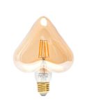 Bombilla de filamento LED con forma CORAZÓN E27, 4W equivale a 32W, 320Lm,  luz súper cálida 1800K