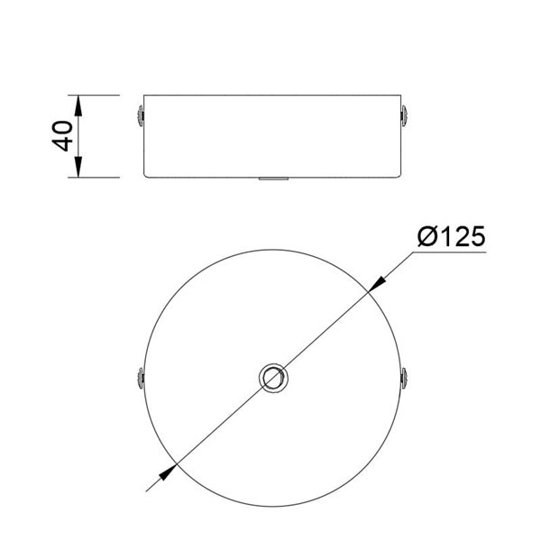 Rosace de plafond ronde 1 MODULAR LIGHT 1, couleurs variées