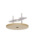 Base redonda embutida para plafon, 1 luminária modular, várias cores