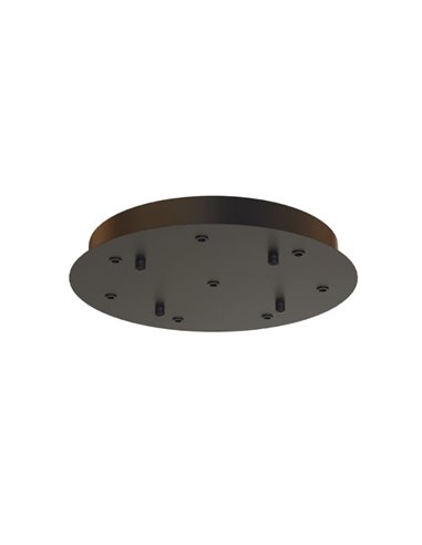 Rosace de plafond ronde, 8 lampes modulaires, 1 lumière, couleurs variées