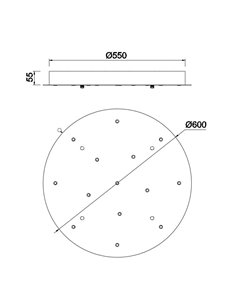 Rosace de plafond ronde à 14 lumières MODULAR LIGHT 1, couleurs variées 2