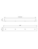 Base regleta florón rectangular 4 Luces MODULAR LIGHT 1, varios colores
