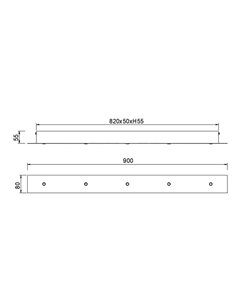 Base regleta florón rectangular 5 Luces MODULAR LIGHT 1, varios colores 2