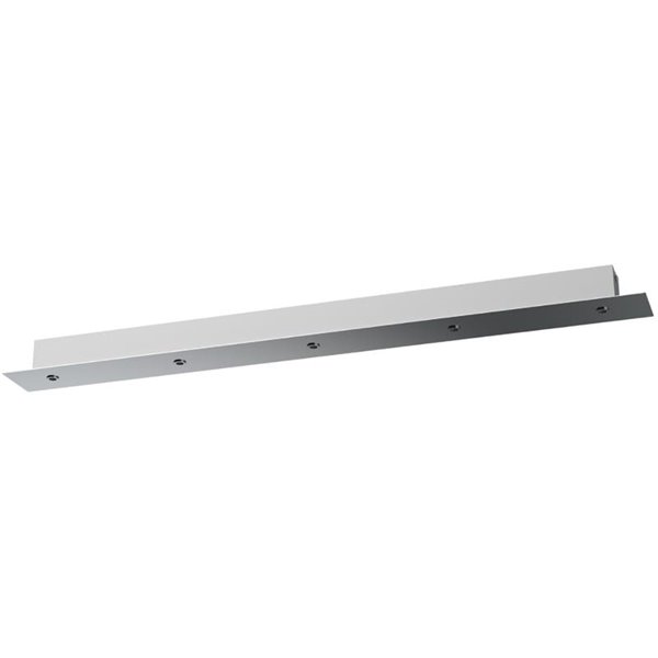 Rosace rectangulaire modulaire à 5 lumières, couleurs variées