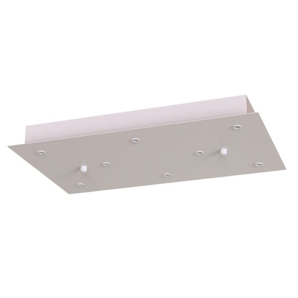 Rosace rectangulaire pour plafond, 8 luminaires modulaires, 1 lumière, couleurs variées