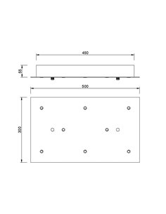 Base florón rectangular 8 Luces MODULAR LIGHT 1, varios colores 2