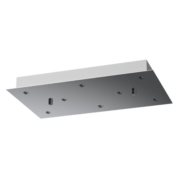 Rosace rectangulaire pour plafond, 8 luminaires modulaires, 1 lumière, couleurs variées