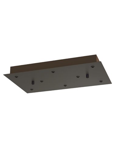 Rosace rectangulaire pour plafond, 8 luminaires modulaires, 1 lumière, couleurs variées
