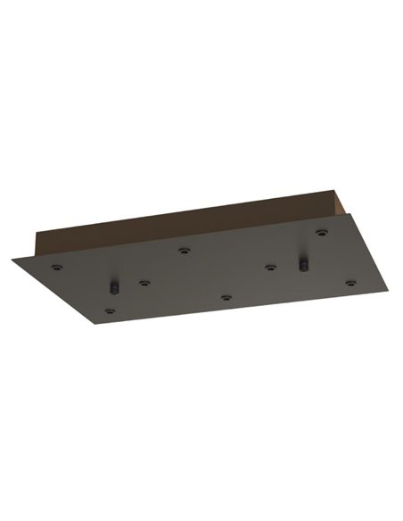 Rosace rectangulaire pour plafond, 8 luminaires modulaires, 1 lumière, couleurs variées
