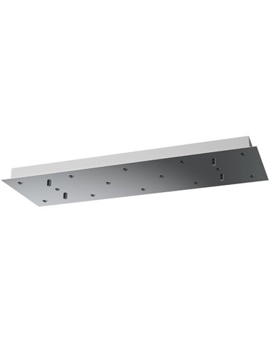 Base retangular para plafon com 14 lâmpadas, modelo MODULAR LIGHT 1, diversas cores.