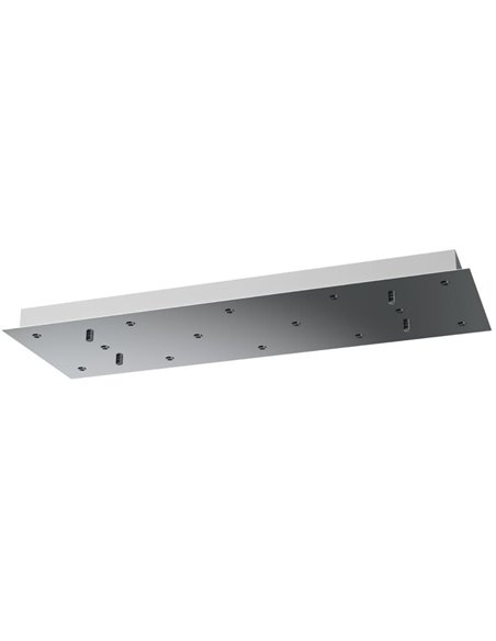 Rosace rectangulaire pour plafond, 14 lumières, MODULAR LIGHT 1, couleurs variées