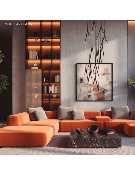 Base florón empotrado redondo 1 Luz MODULAR LIGHT 1, varios colores