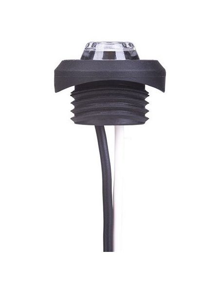 Luz de posição dianteira LED LD 2631 para tubo de Ø60mm e furo de Ø19mm, homologada para 12/24V, grau de proteção IP68.