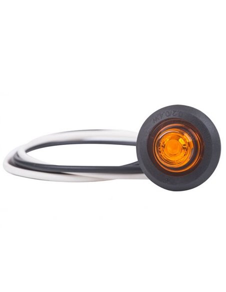 Feu de position latéral à LED pour tube Ø60 mm et trou Ø19 mm LD 2632 homologué 12/24 V SM1 IP68