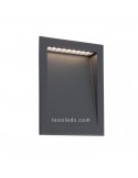 Empotrable LED exterior moderno Grande Gris Soun| Baliza LED empotrable Jardín Barata | LeonLeds Iluminación