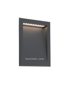 Empotrable LED exterior moderno Grande Gris Soun| Baliza LED empotrable Jardín Barata | LeonLeds Iluminación