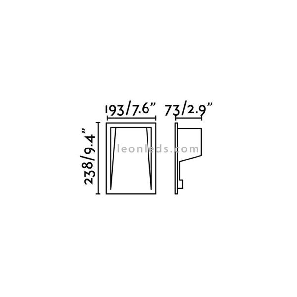 Empotrable LED exterior moderno Grande Gris Soun| Baliza LED empotrable Jardín Barata | LeonLeds Iluminación