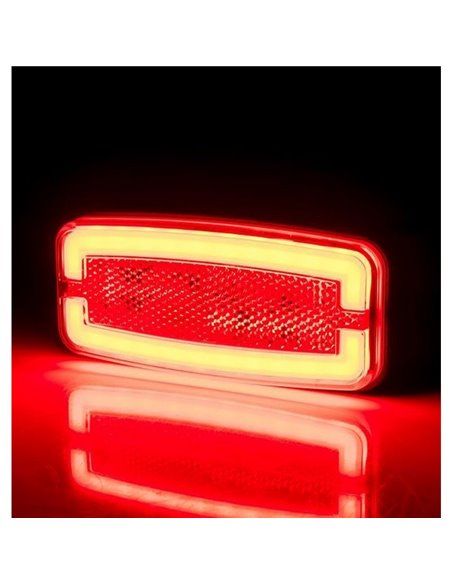 Luz piloto traseira de LED Neon LD 2763 12/24V aprovada IA R1 IP68 vermelha