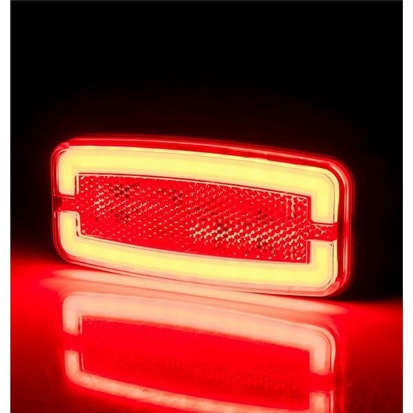 Voyant LED néon arrière à flamme LD 2763 12/24 V homologué IA R1 IP68 rouge
