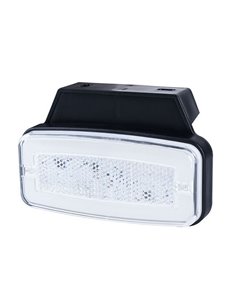 Luz de sinalização dianteira em LED com suporte Neon LD 2764 12/24V homologada IA A IP68 Branca