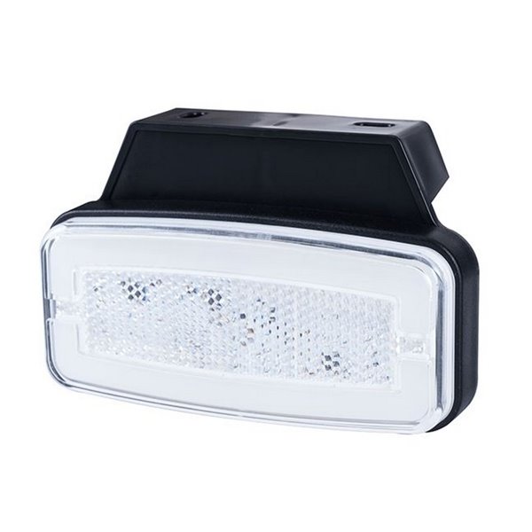 Luz de sinalização dianteira em LED com suporte Neon LD 2764 12/24V homologada IA A IP68 Branca