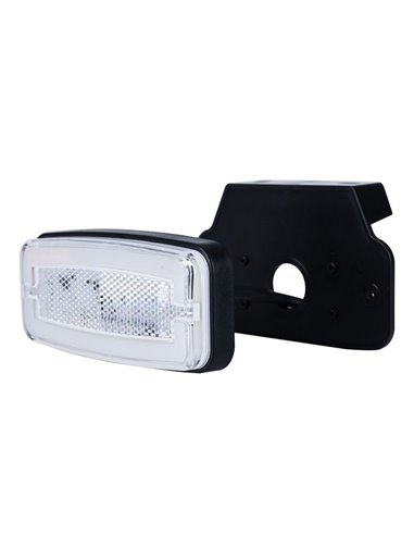 Piloto LED de galibo delantero con soporte Neon LD 2764 12/24V homologado IA A IP68 Blanco