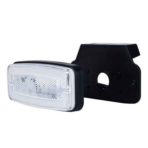 Feu de position avant à LED avec support Neon LD 2764 12/24V homologué IA A IP68 Blanc
