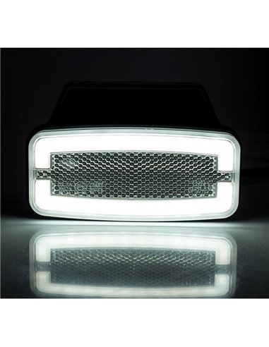 Feu de position avant à LED avec support Neon LD 2764 12/24V homologué IA A IP68 Blanc