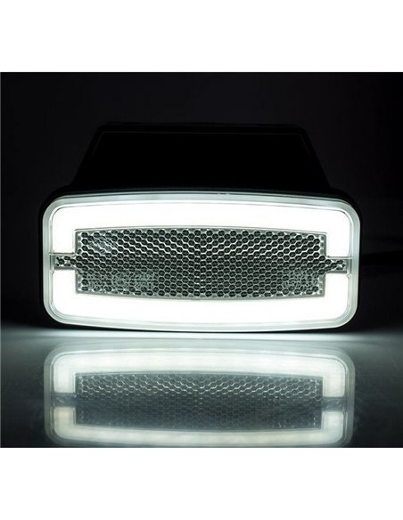 Piloto LED de galibo delantero con soporte Neon LD 2764 12/24V homologado IA A IP68 Blanco