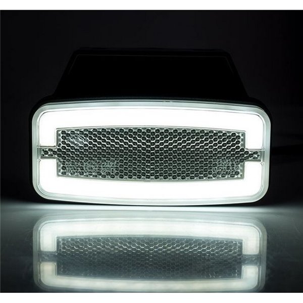 Feu de position avant à LED avec support Neon LD 2764 12/24V homologué IA A IP68 Blanc