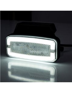 Luz de sinalização dianteira em LED com suporte Neon LD 2764 12/24V homologada IA A IP68 Branca 2