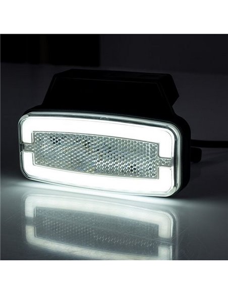 Piloto LED de galibo delantero con soporte Neon LD 2764 12/24V homologado IA A IP68 Blanco