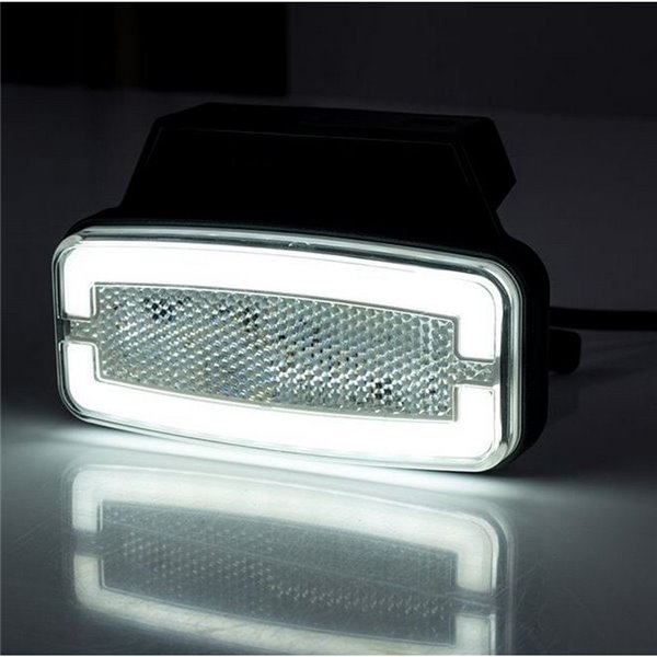 Feu de position avant à LED avec support Neon LD 2764 12/24V homologué IA A IP68 Blanc