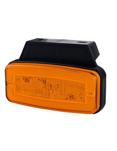 Luz piloto lateral de LED neon com suporte LD 2765 12/24V, homologada pela IA SM1, IP68 âmbar.