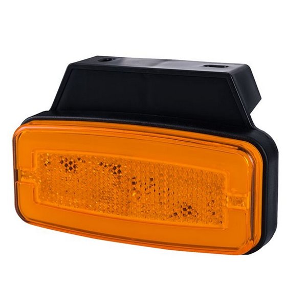 Voyant latéral à LED néon avec support LD 2765 12/24 V, homologué IA SM1 IP68, couleur ambre