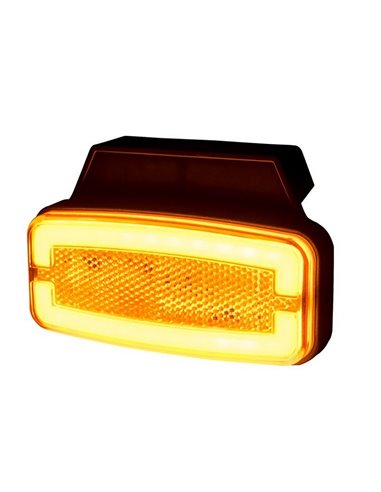 Voyant latéral à LED néon avec support LD 2765 12/24 V, homologué IA SM1 IP68, couleur ambre